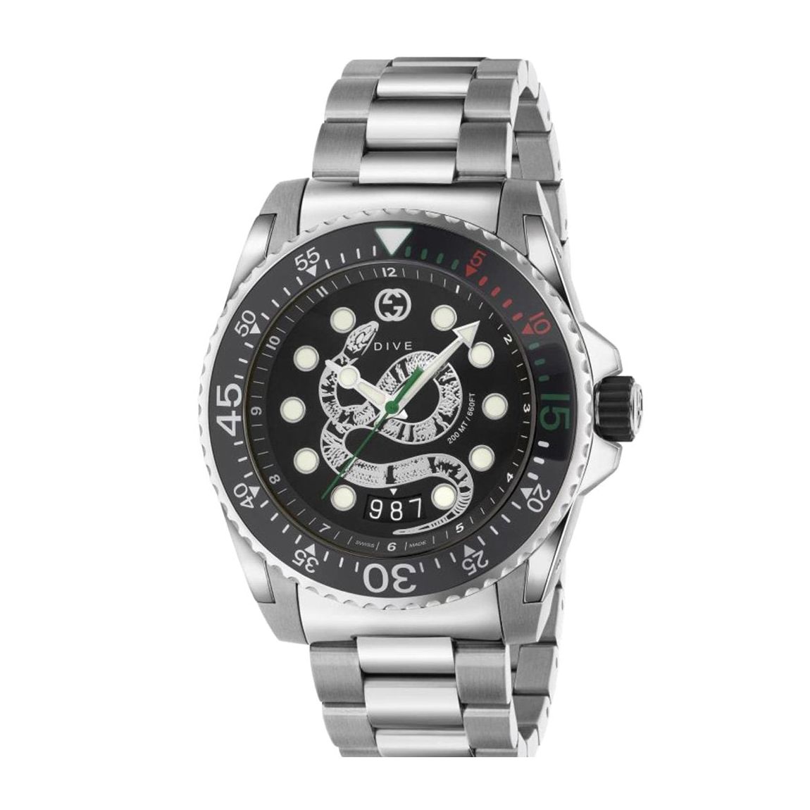Gucci YA136218 Black Snake Dial Men's Watch main product photo