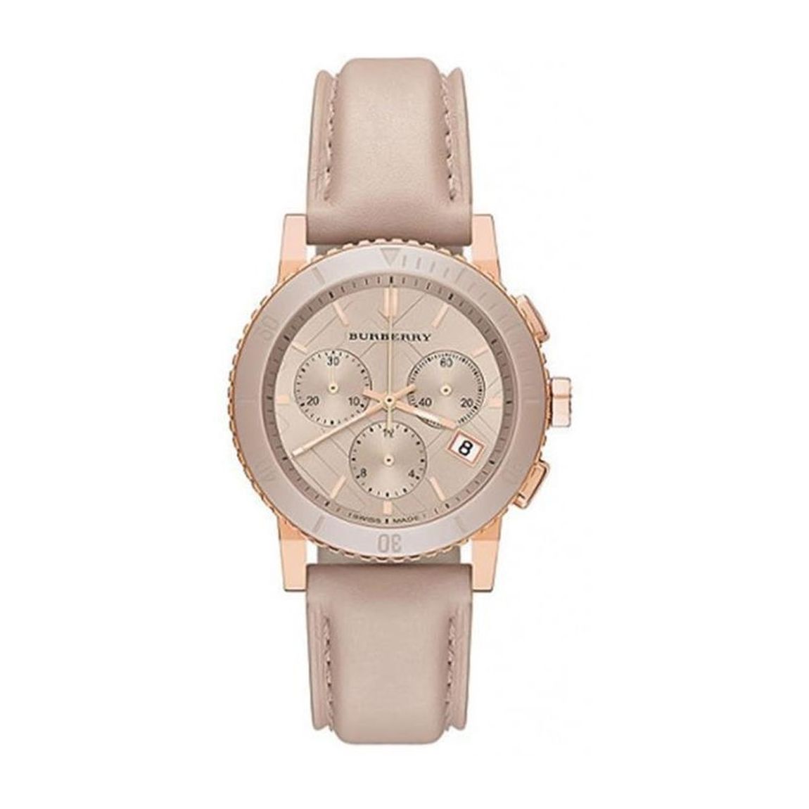 Burberry BU9704 Chronograph Rose Dial Rose gold-tone Women's Watch main product photo