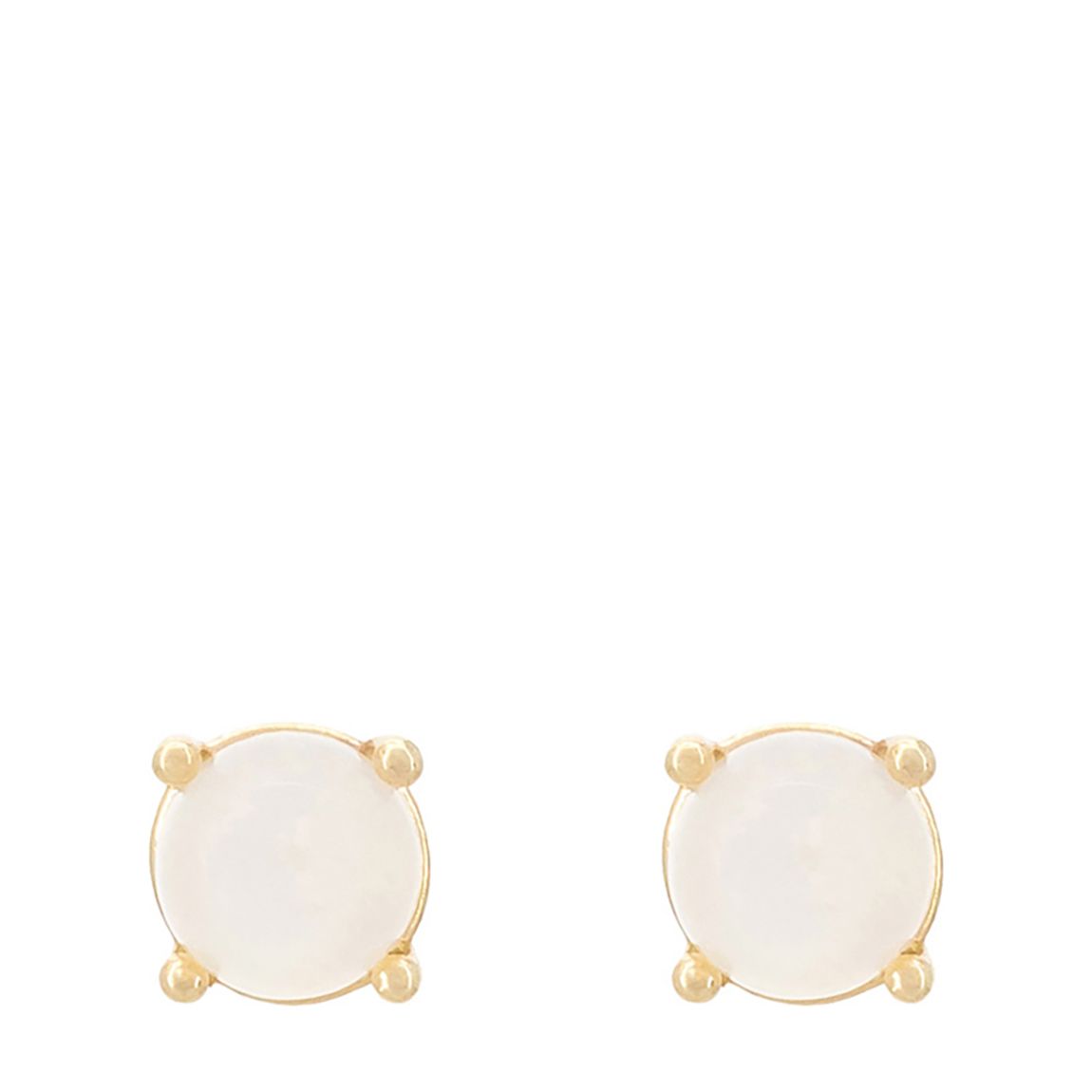 Gold Pierre de Lune Earrings 5mm main product photo