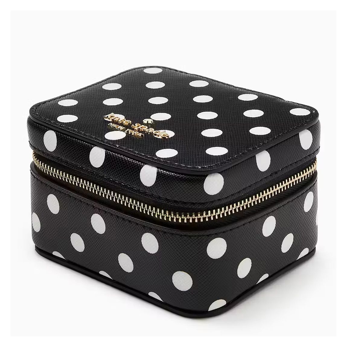 Black Cheers Charming Dot Printed Boxed Travel Jewellery Holder main product photo