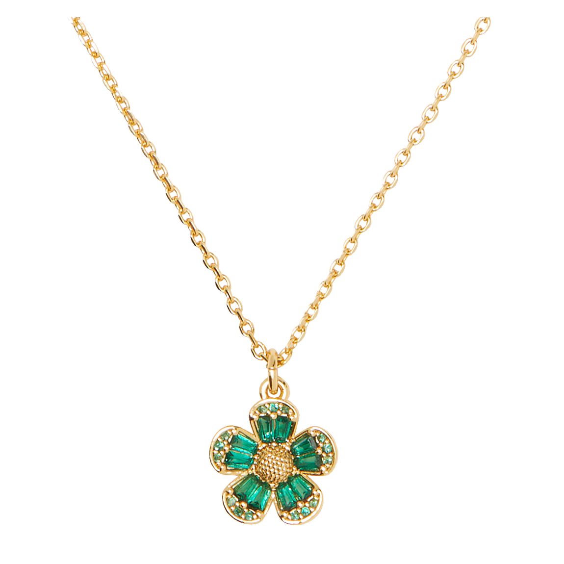 Green Flower Pendant Necklace main product photo