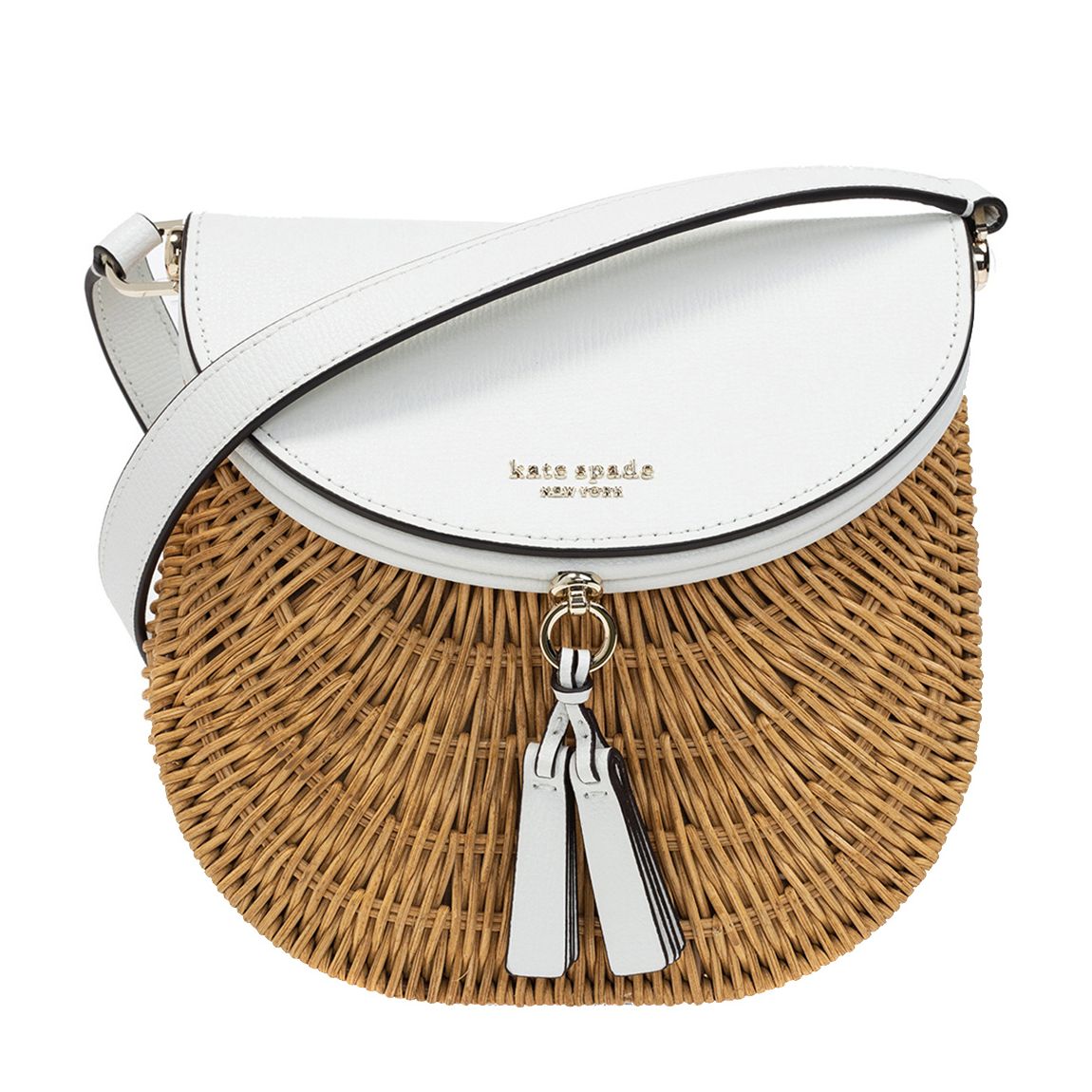 White Catch Wicker Medium Crossbody main product photo
