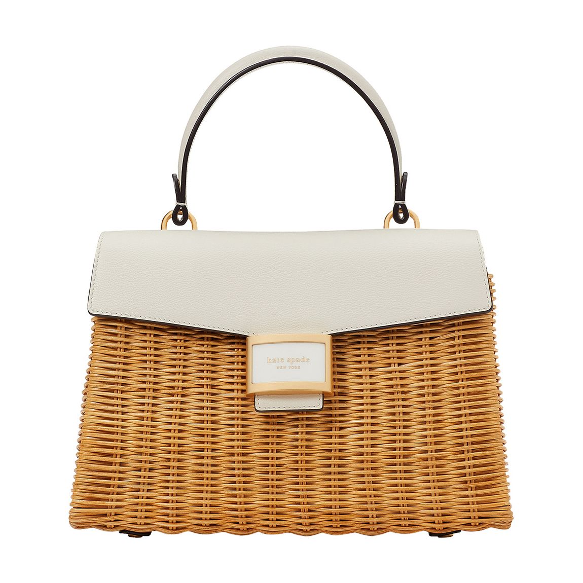 White Multi Katy Wicker Medium Top Handle main product photo