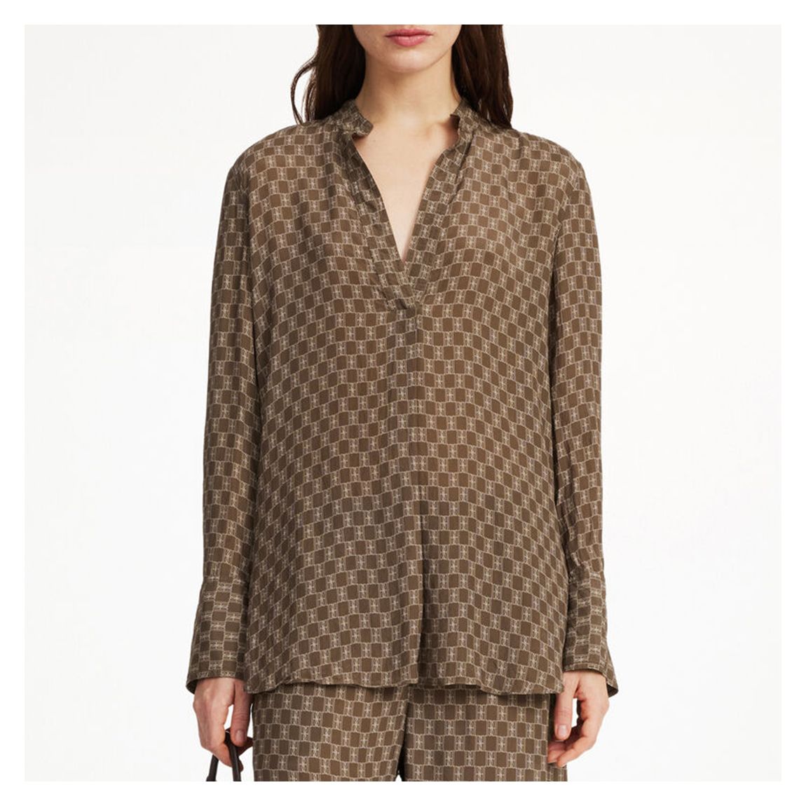 Cocoa Mabillon Monogrammed Blouse main product photo