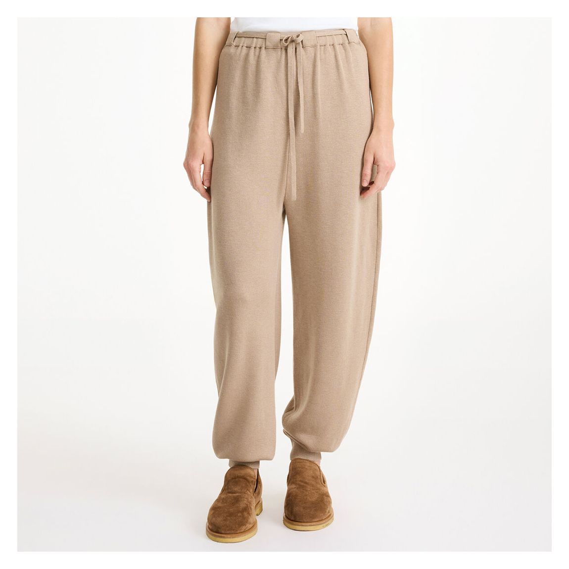Mushroom Tevana Wool Silk Blend Joggers main product photo