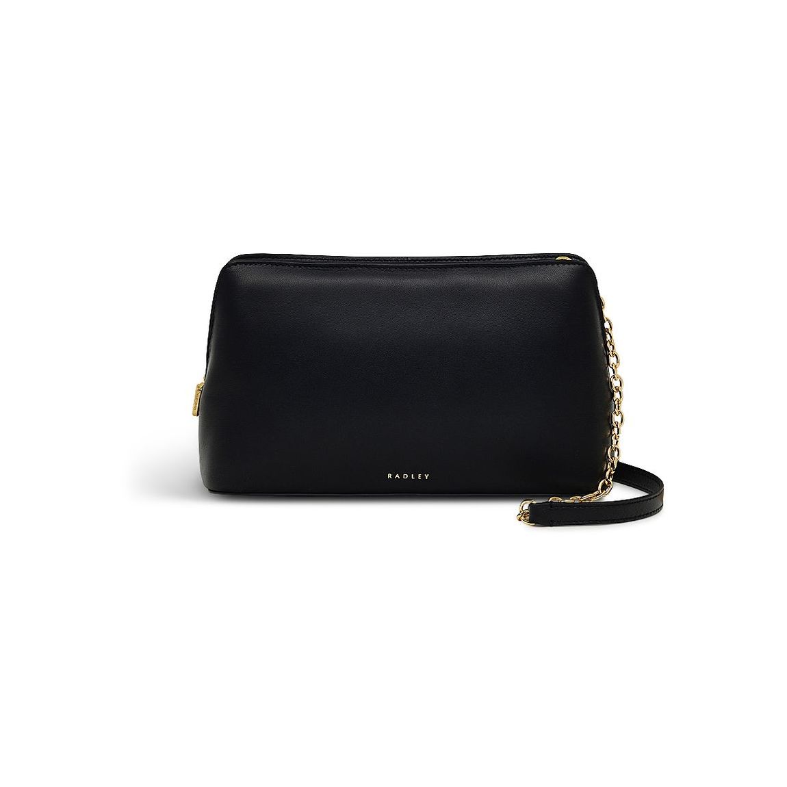 Black Leather Small Zip top Crossbody main product photo