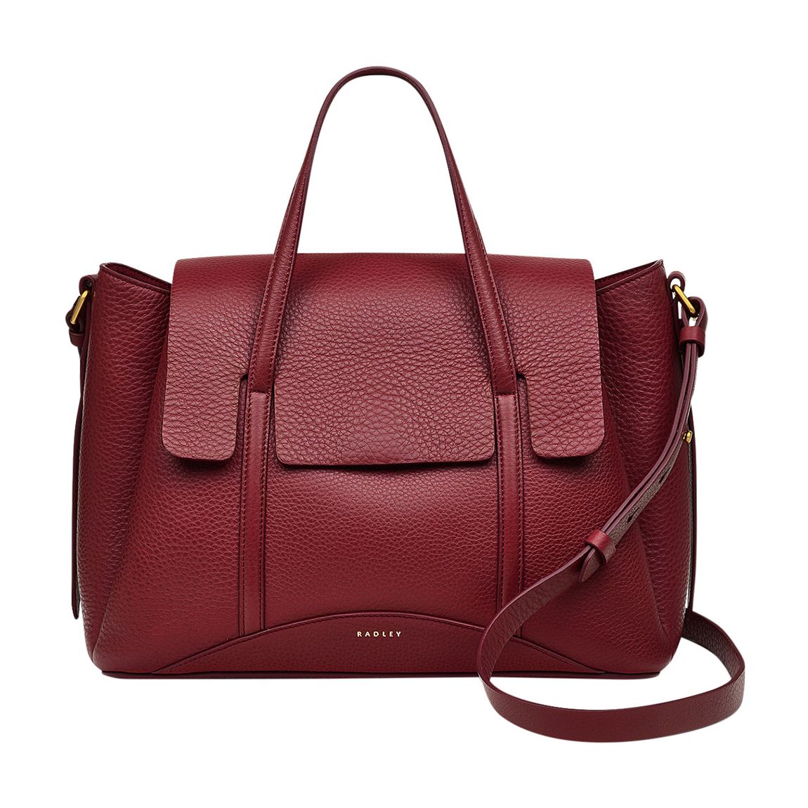 Cranberry Leather Medium Flapover Grab Bag main product photo