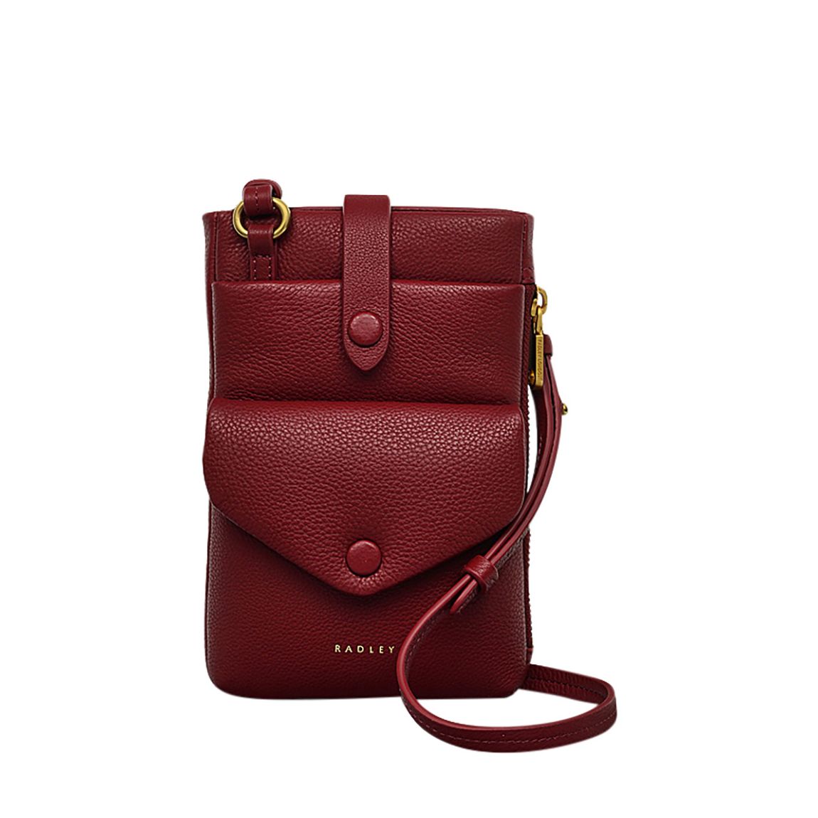 Cranberry Leather Medium Phone Crossbody main product photo