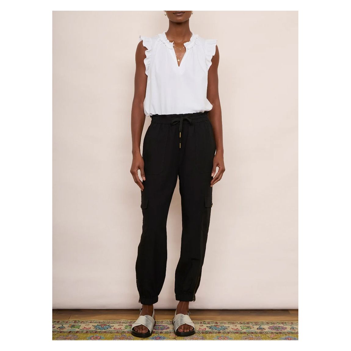 Black Aniyah Cargo Trouser main product photo
