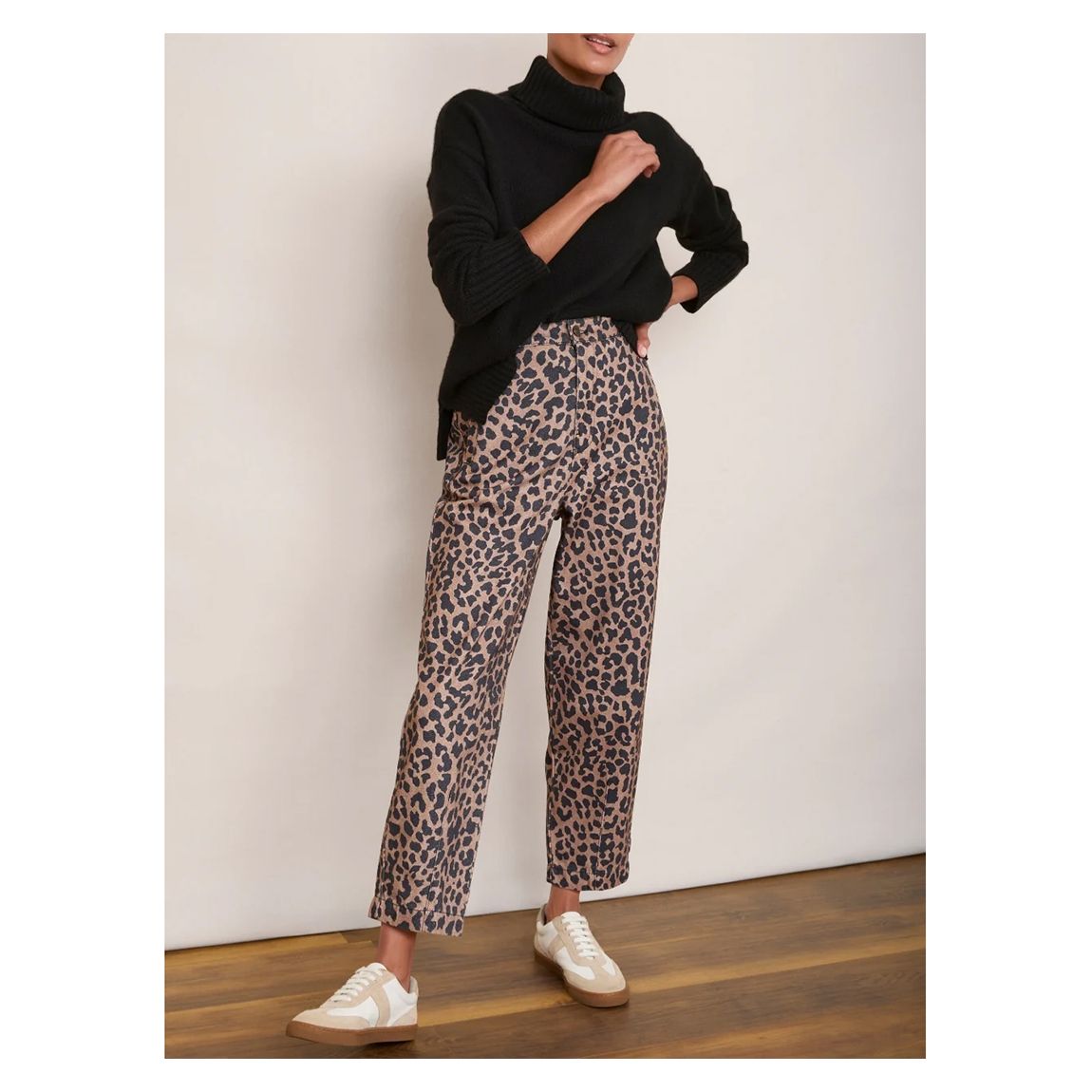Leopard Junie Barrel Leg Jean main product photo
