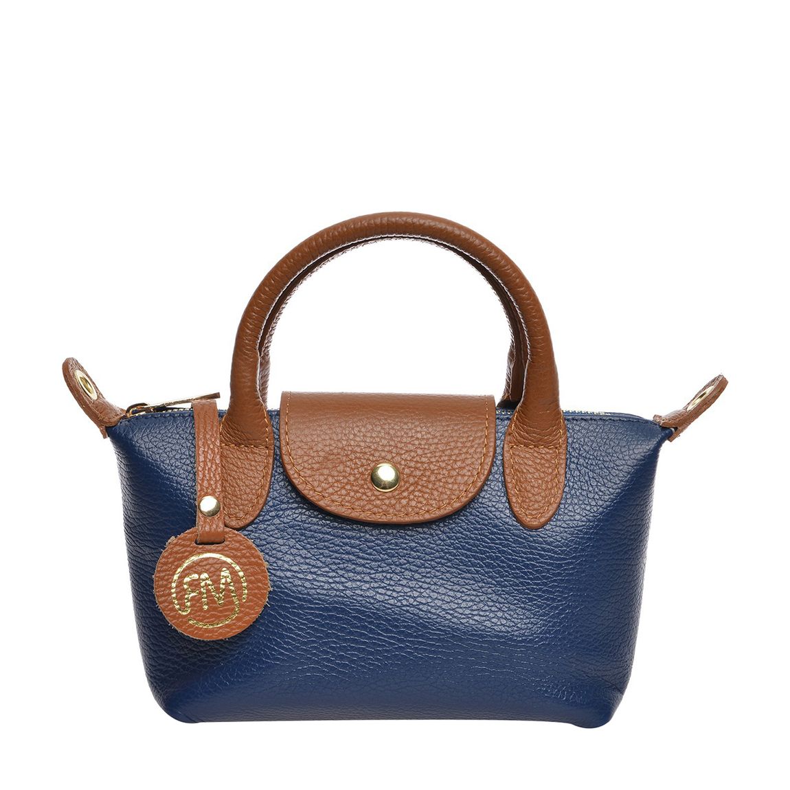 Blue Leather Handbag By Roberta M main product photo