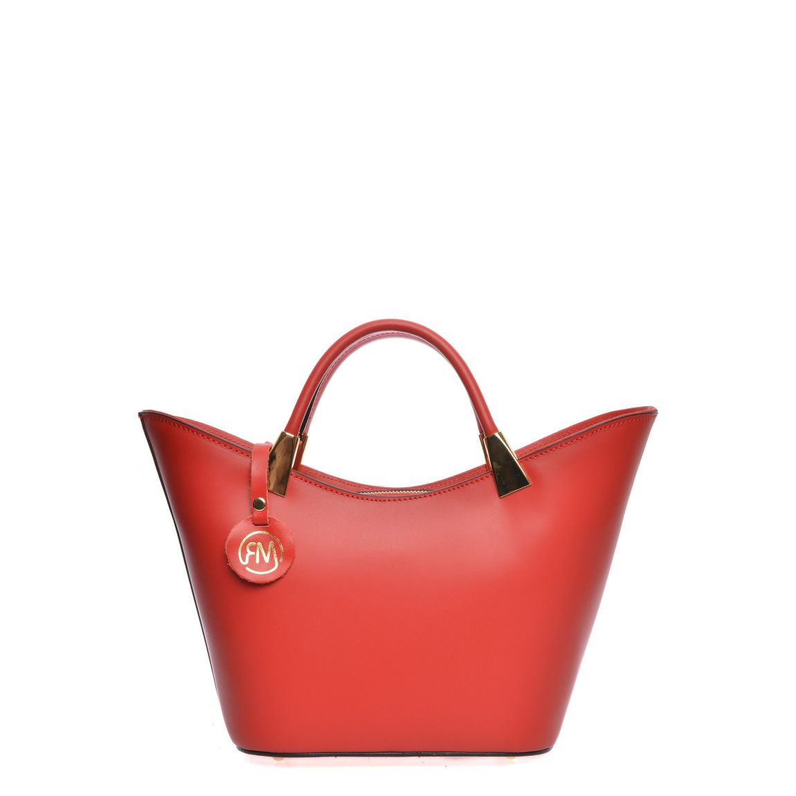 Red Italian Leather Tote Bag main product photo