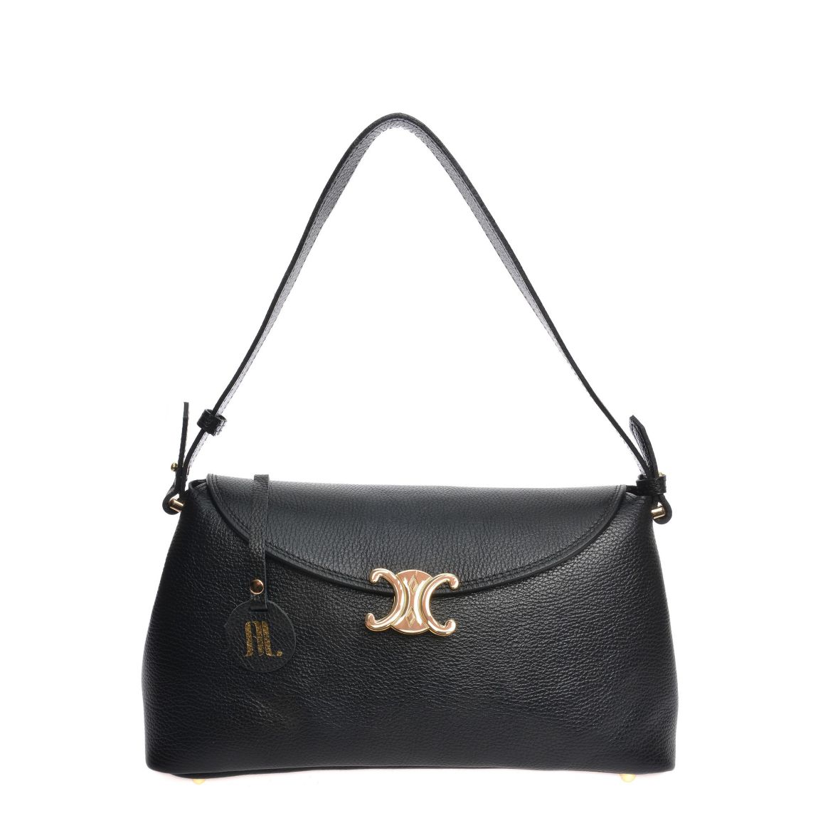 Black Italian Leather Handbag main product photo