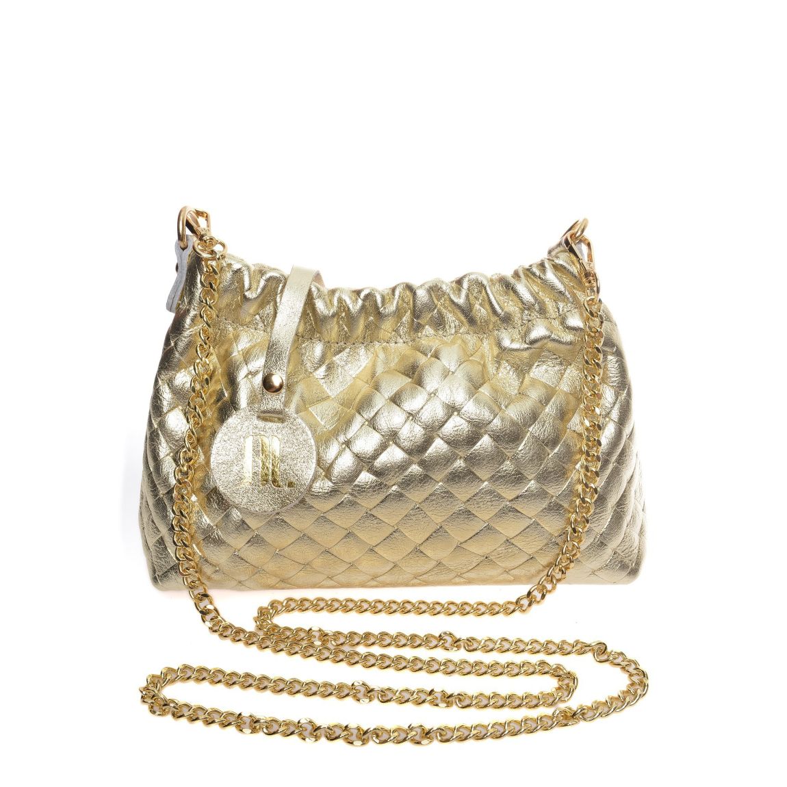 Gold Italian Leather Crossbody Bag main product photo