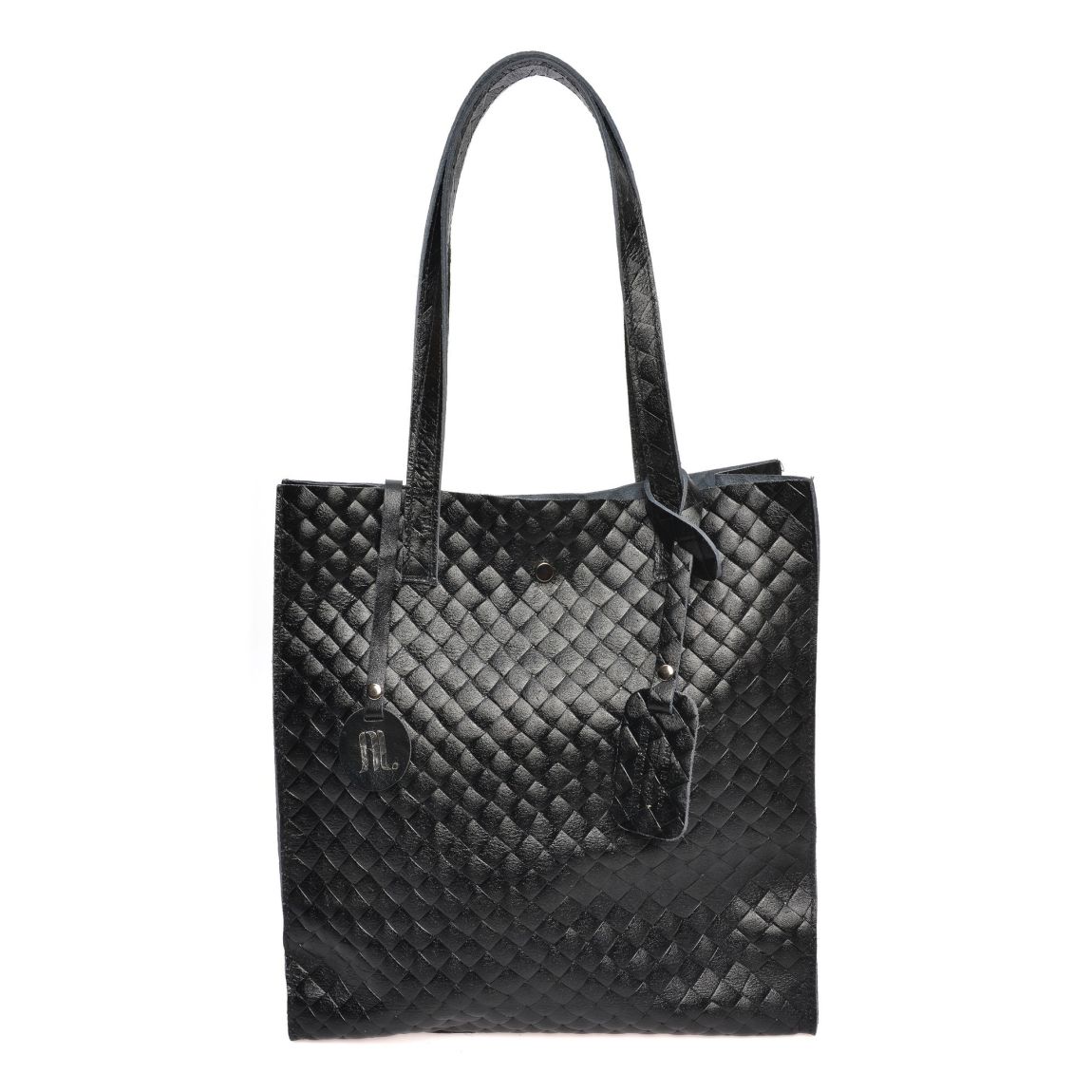 Black Italian Leather Shoulder Bag main product photo