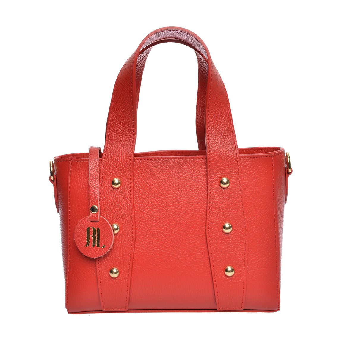 Red Leather Shoudler Bag By Roberta M main product photo