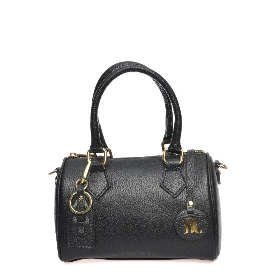 Black Leather Handbag By Roberta M main product photo