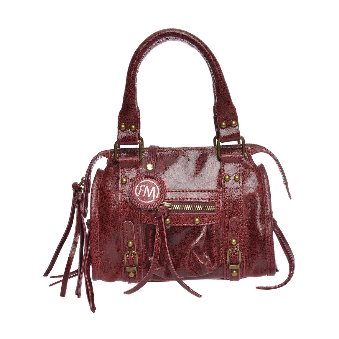 Red Leather Handbag By Roberta M main product photo