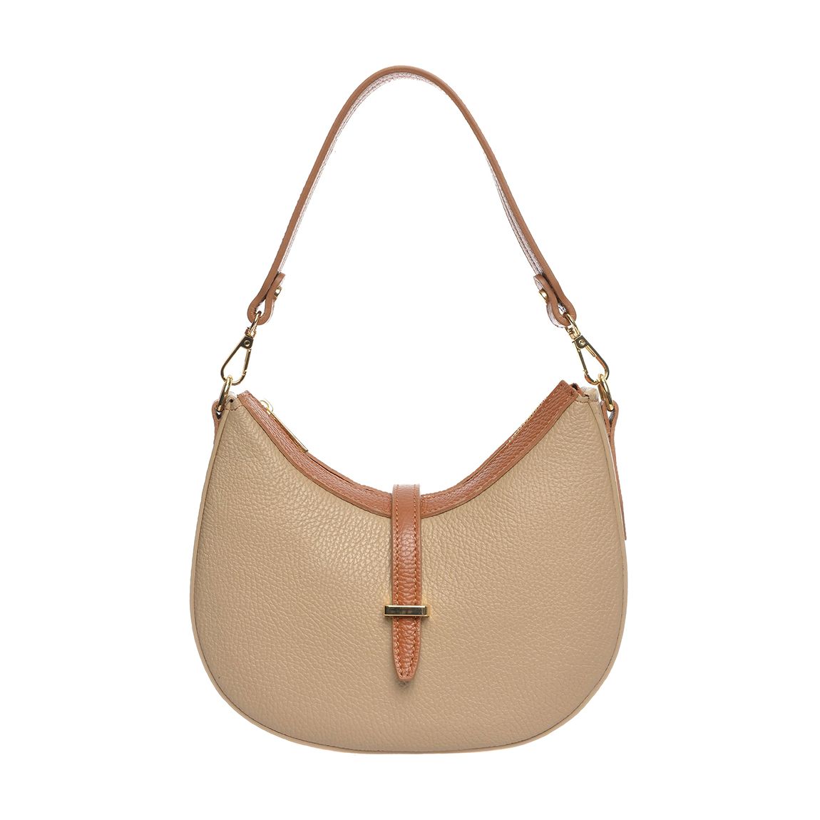 Grey Leather Crossbody Bag By Roberta M main product photo