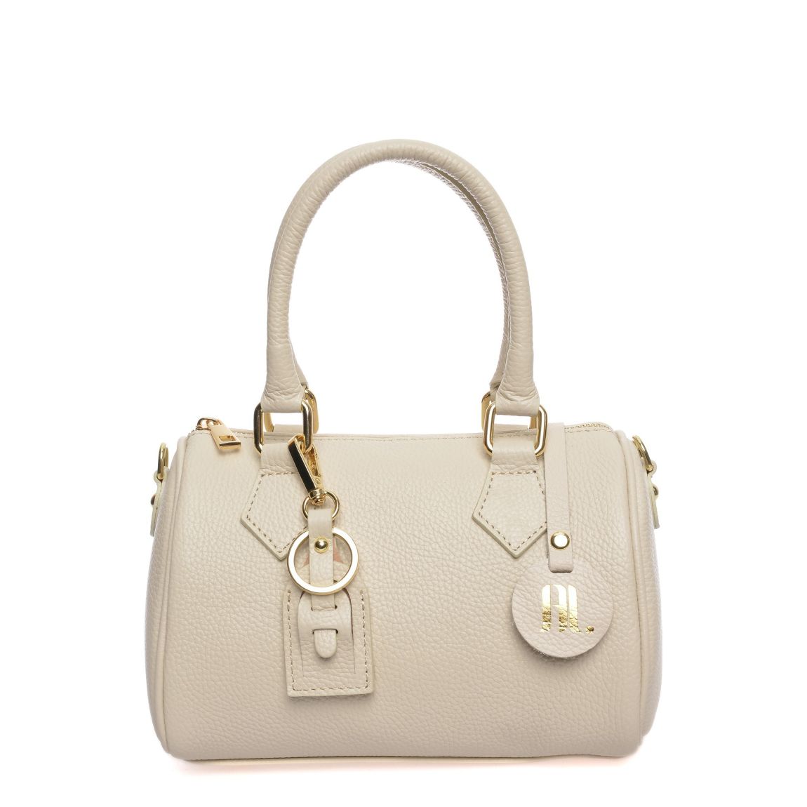 Beige Leather Handbag By Roberta M main product photo