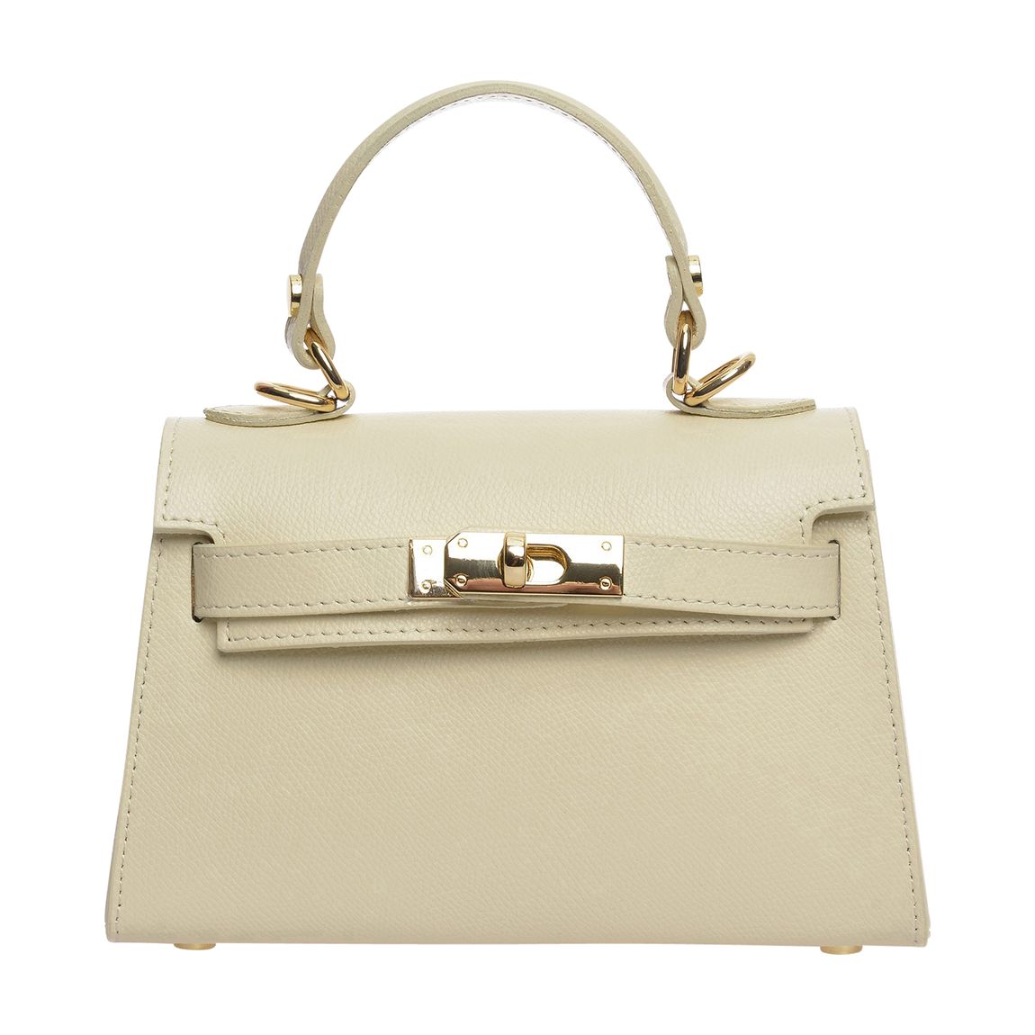 BeigeLeather Handbag By Roberta M main product photo