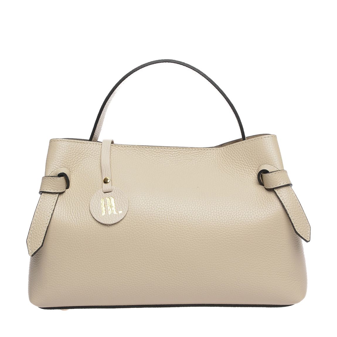 Beige Leather Handbag By Roberta M main product photo