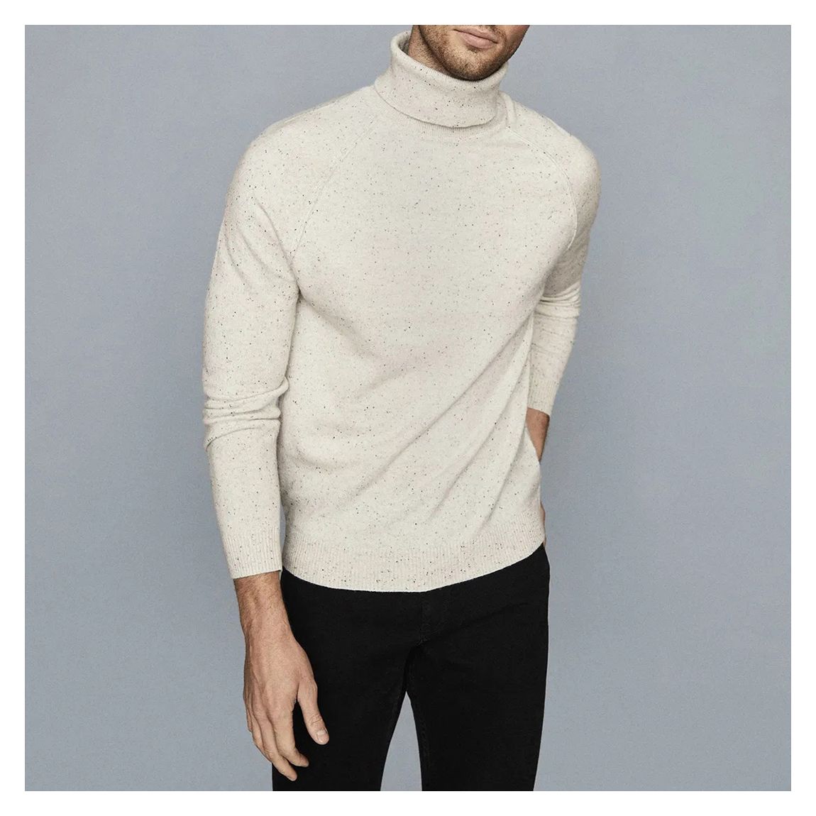 Grey Neville Neppy Rollneck Jumper main product photo