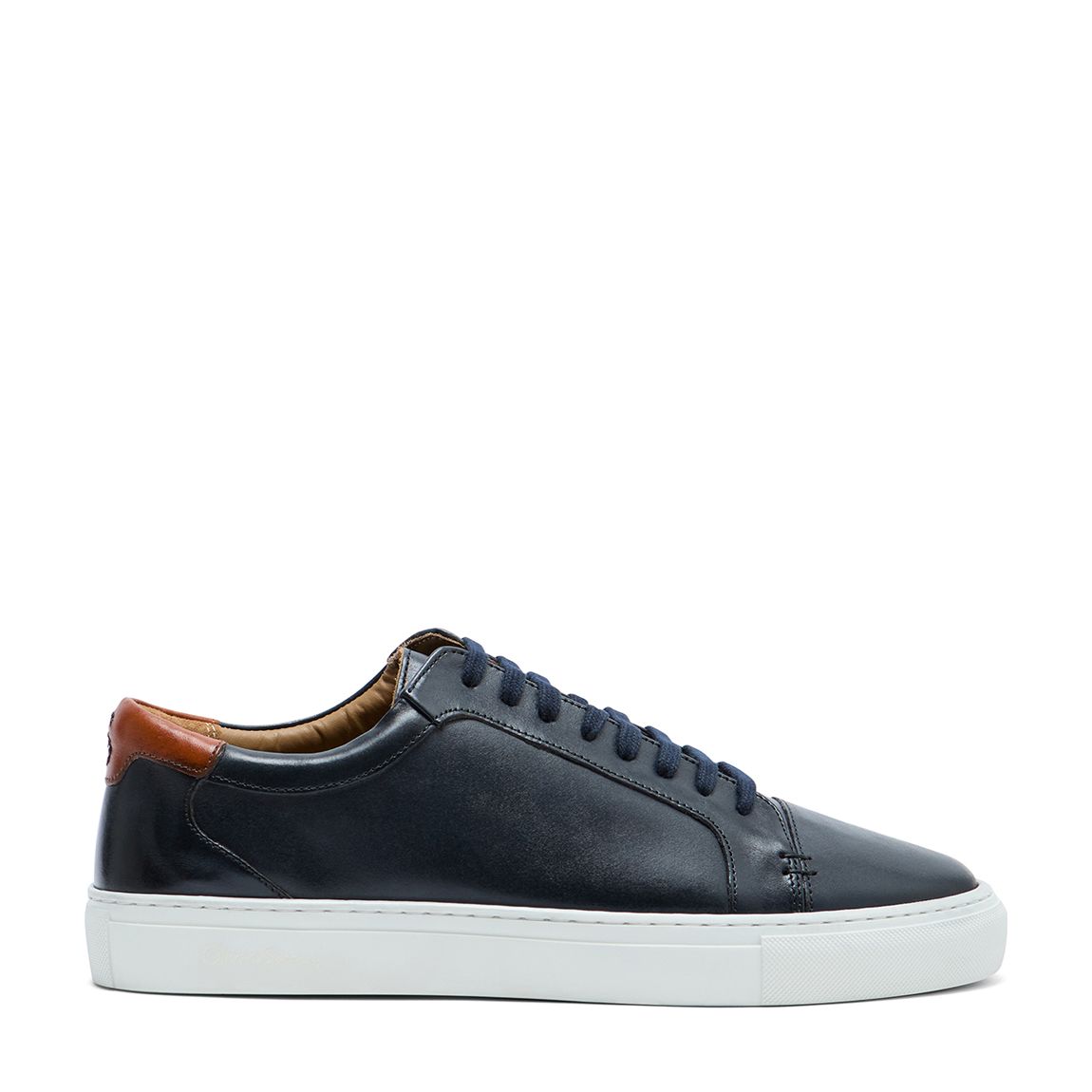 Navy Tollesby Leather Trainers main product photo