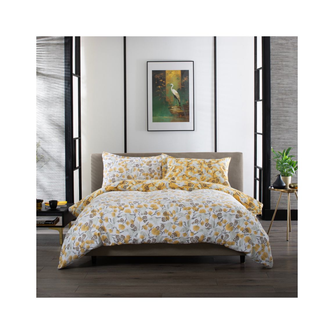Tanchozuru 100% Cotton Printed Double Gauze Fabric Duvet Cover Set Double main product photo