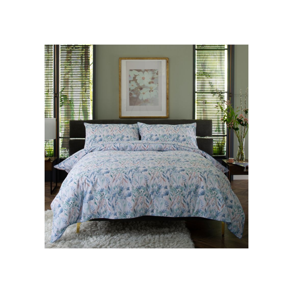 Botanical Garden Digital Print 100% Cotton Duvet Cover Set -Super King main product photo