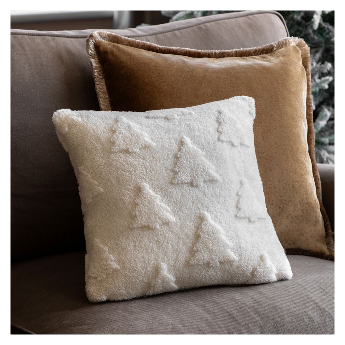 Deco Luxe Christmas Tree Sherpa 43x43cm Cushion main product photo