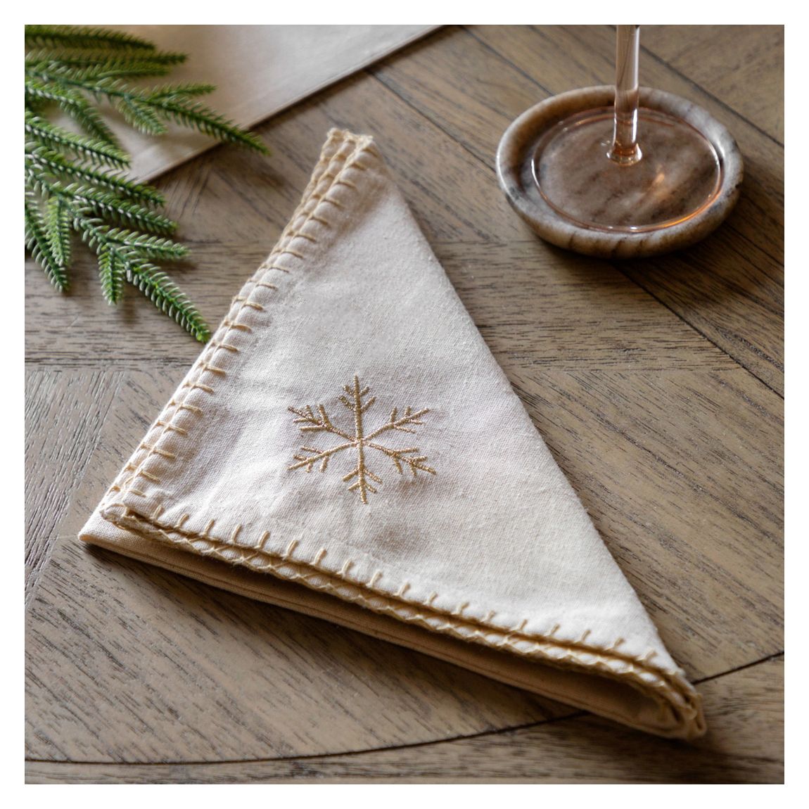 Set of 4 Deco Luxe Snowflake Napkin main product photo