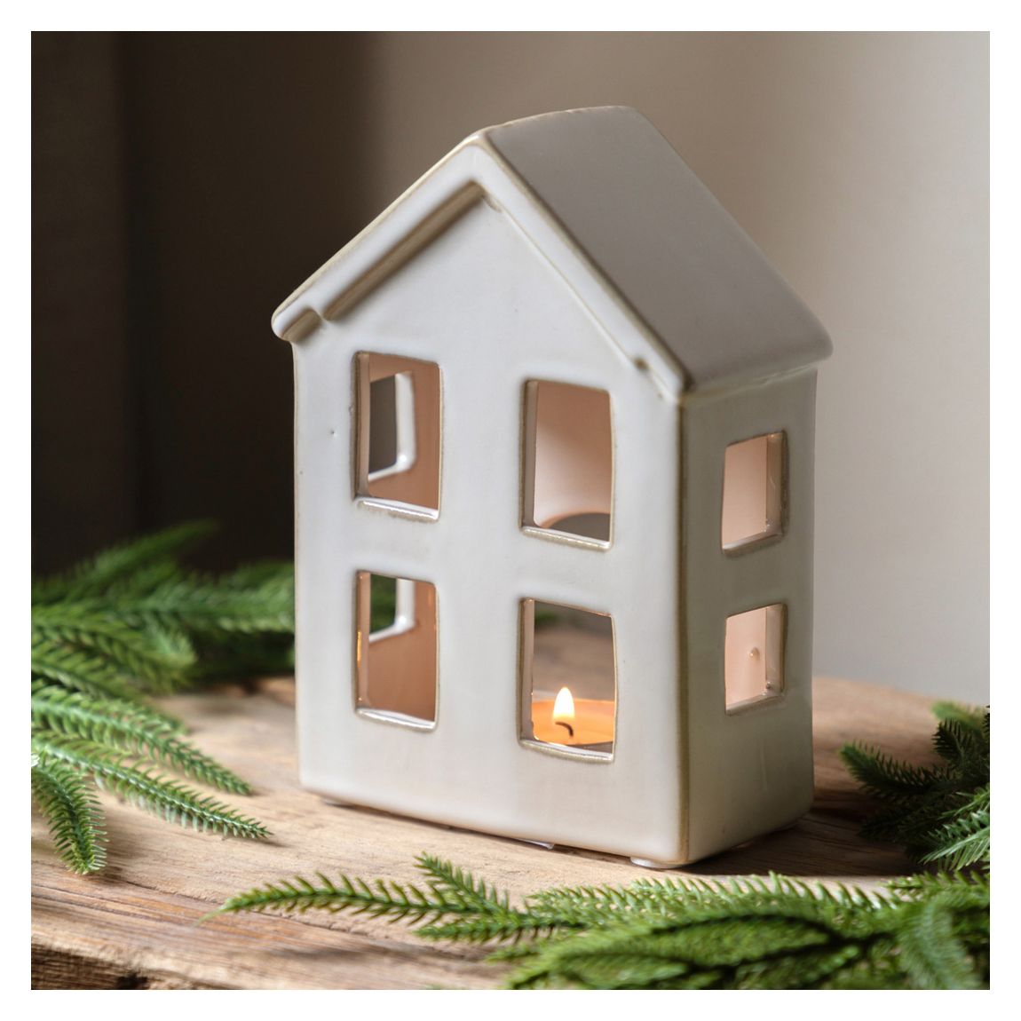 Pearly White House Tealight Holder main product photo
