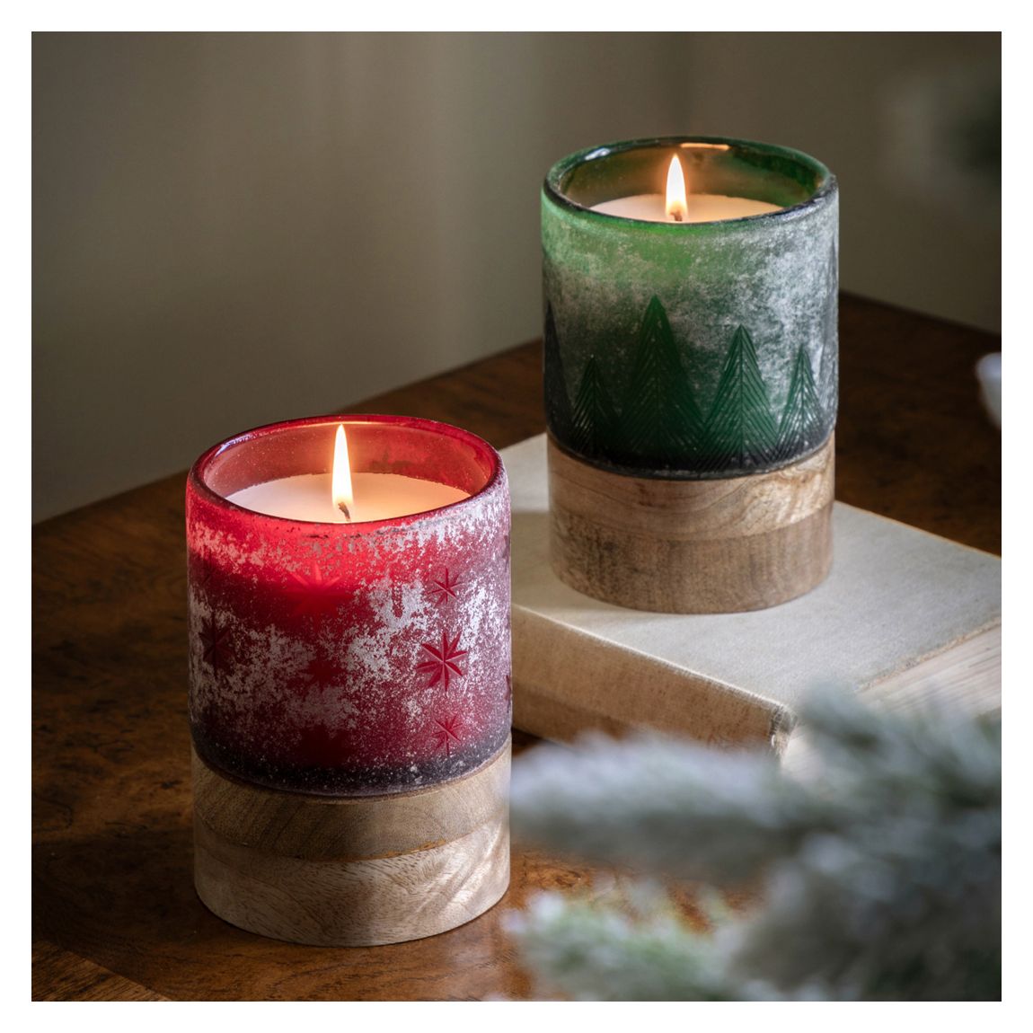 Forest Glass Candle Jar, Green main product photo