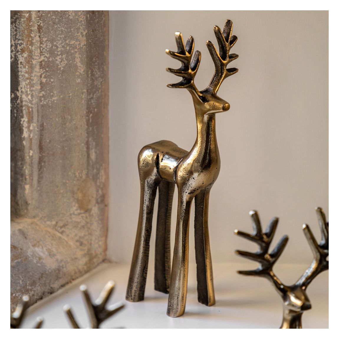 Stag Decoration, Antique Gold main product photo
