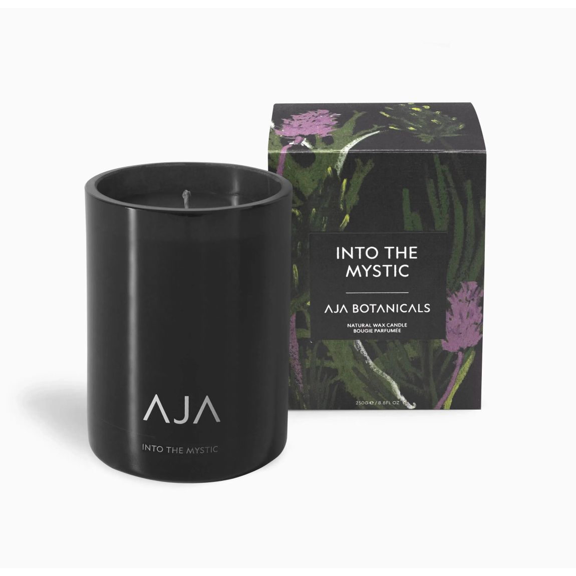 AJA BOTANICALS Into The Mystic Black Candle - Natural Essential Oils main product photo