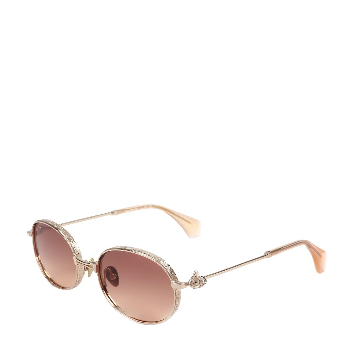Gold Round Sunglasses 53mm main product photo
