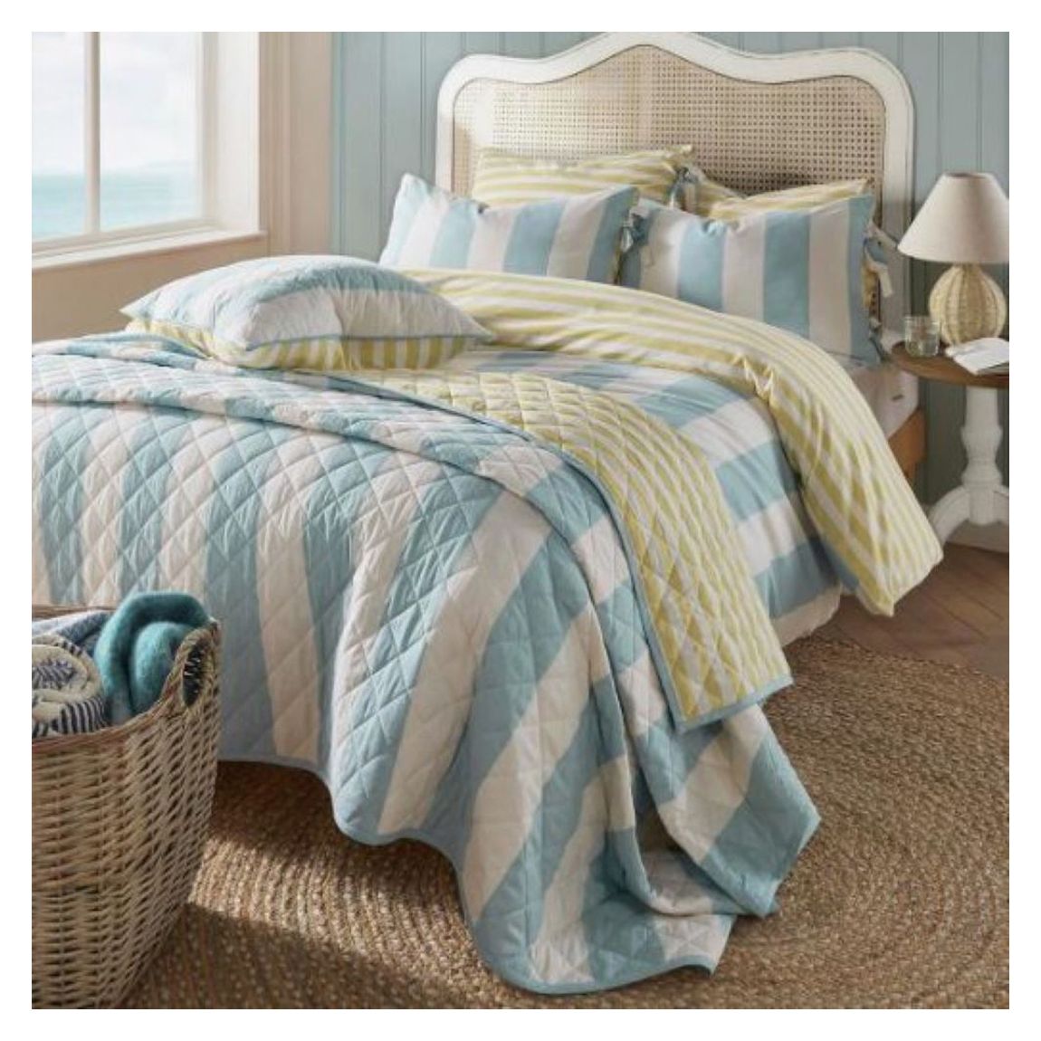 Lille Stripe Standard Pillowcase Pair, Seaspray main product photo