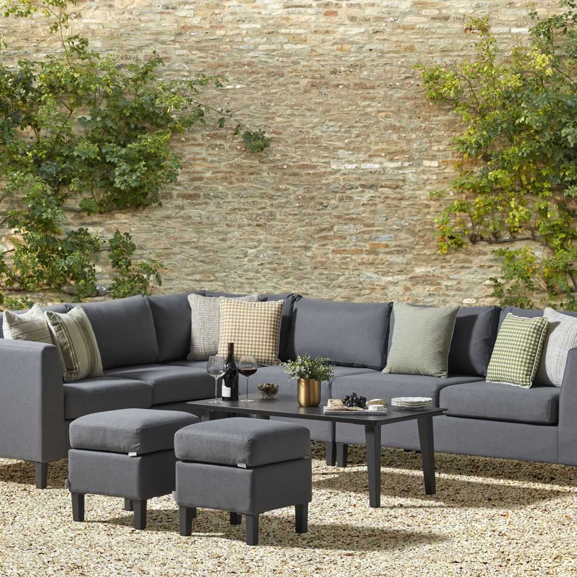 Birkin 2B - Extended Corner Sofa with Coffee Table and Footstools main product photo