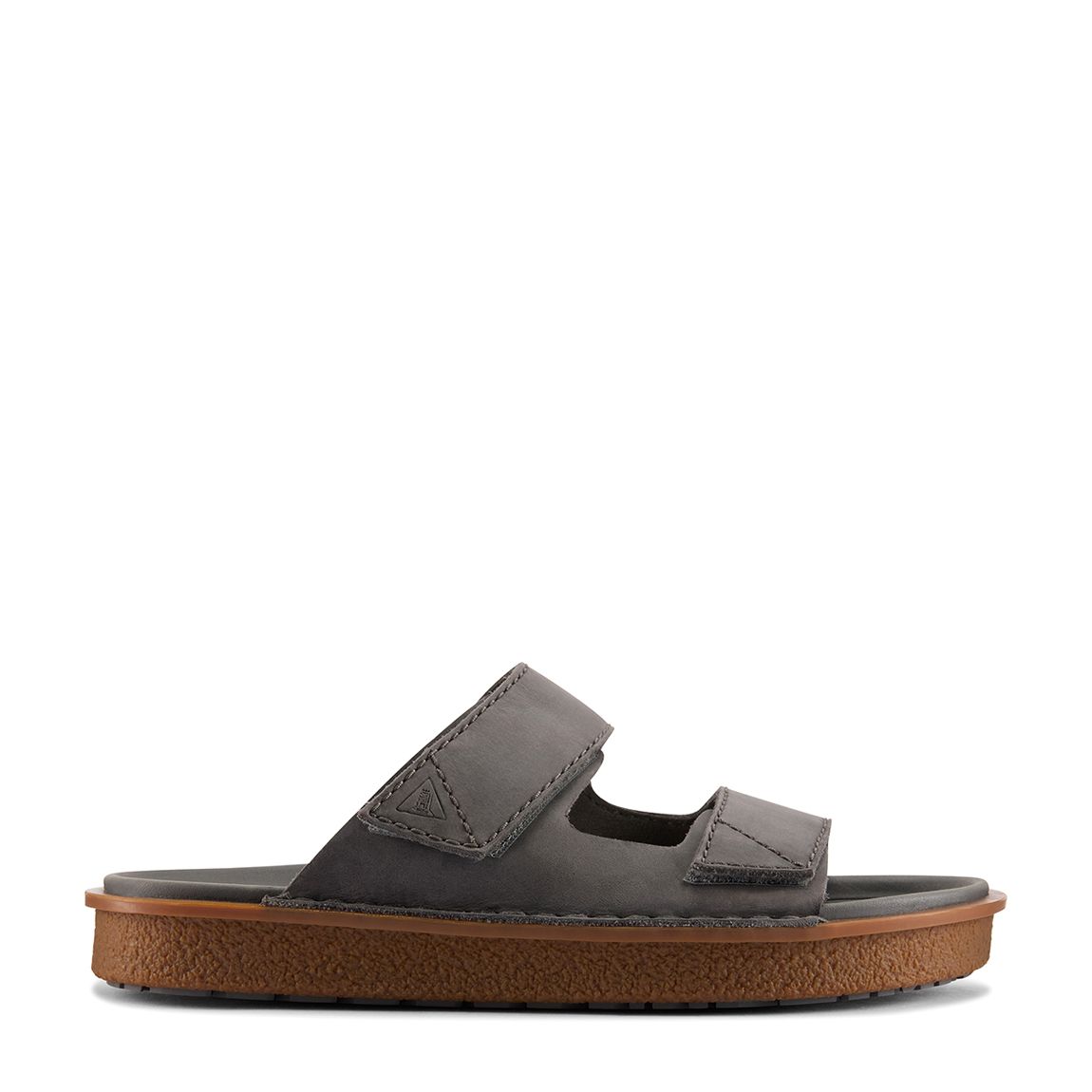 Grey Litton Double Strap Leather Sandals main product photo