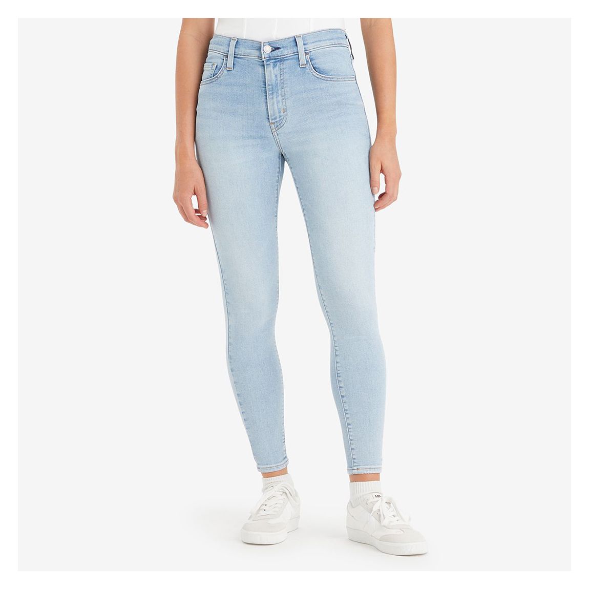 Washed Blue 720&trade Hirise Super Skinny Jeans main product photo