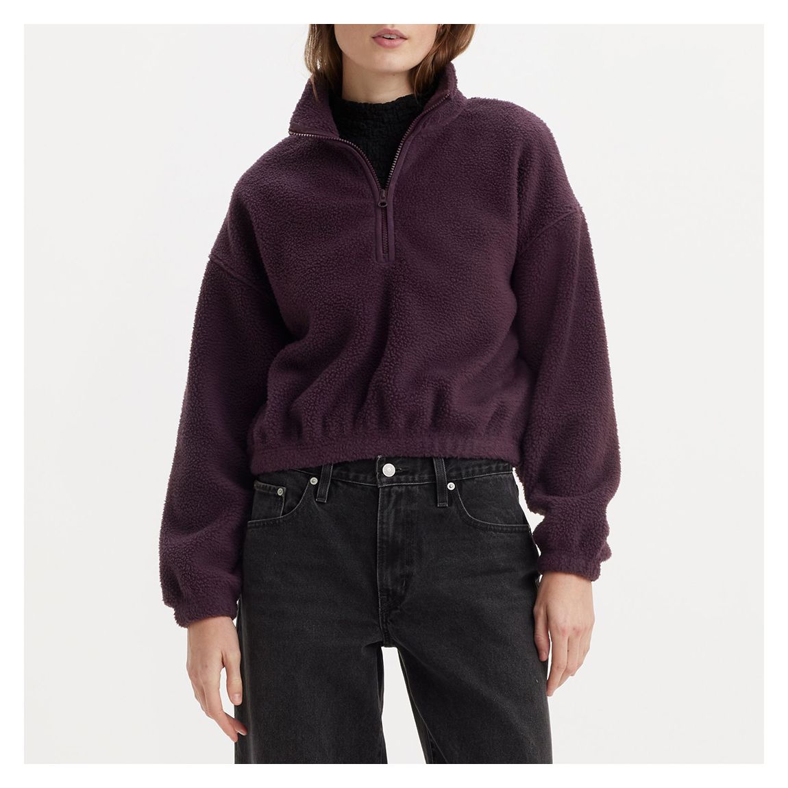 Deep Purple 1/4 Zip Fleece Jumper main product photo