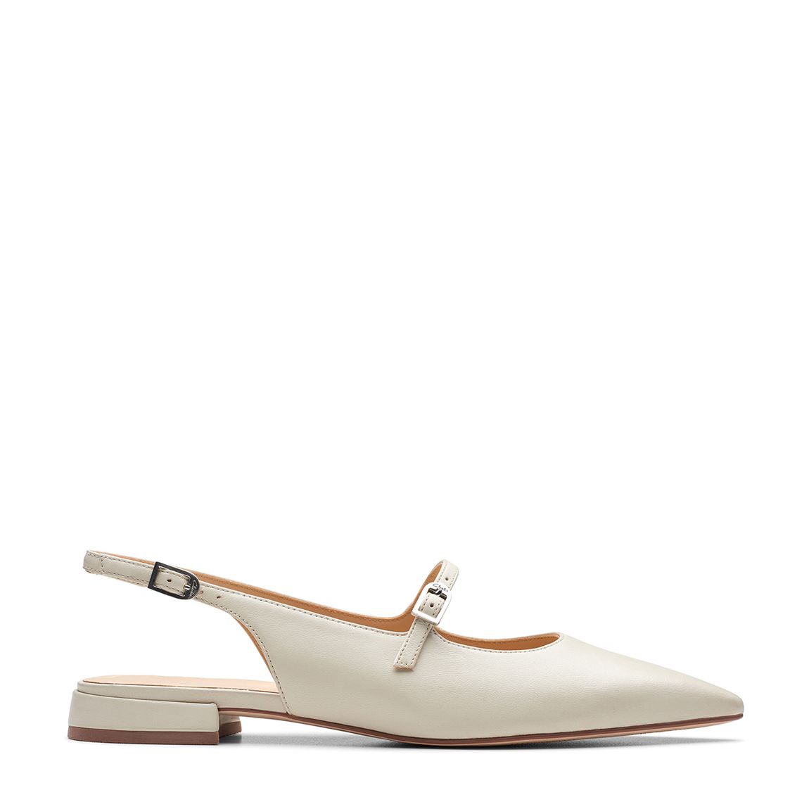Ivory Sensa15 Shine Leather Ballet Flat main product photo