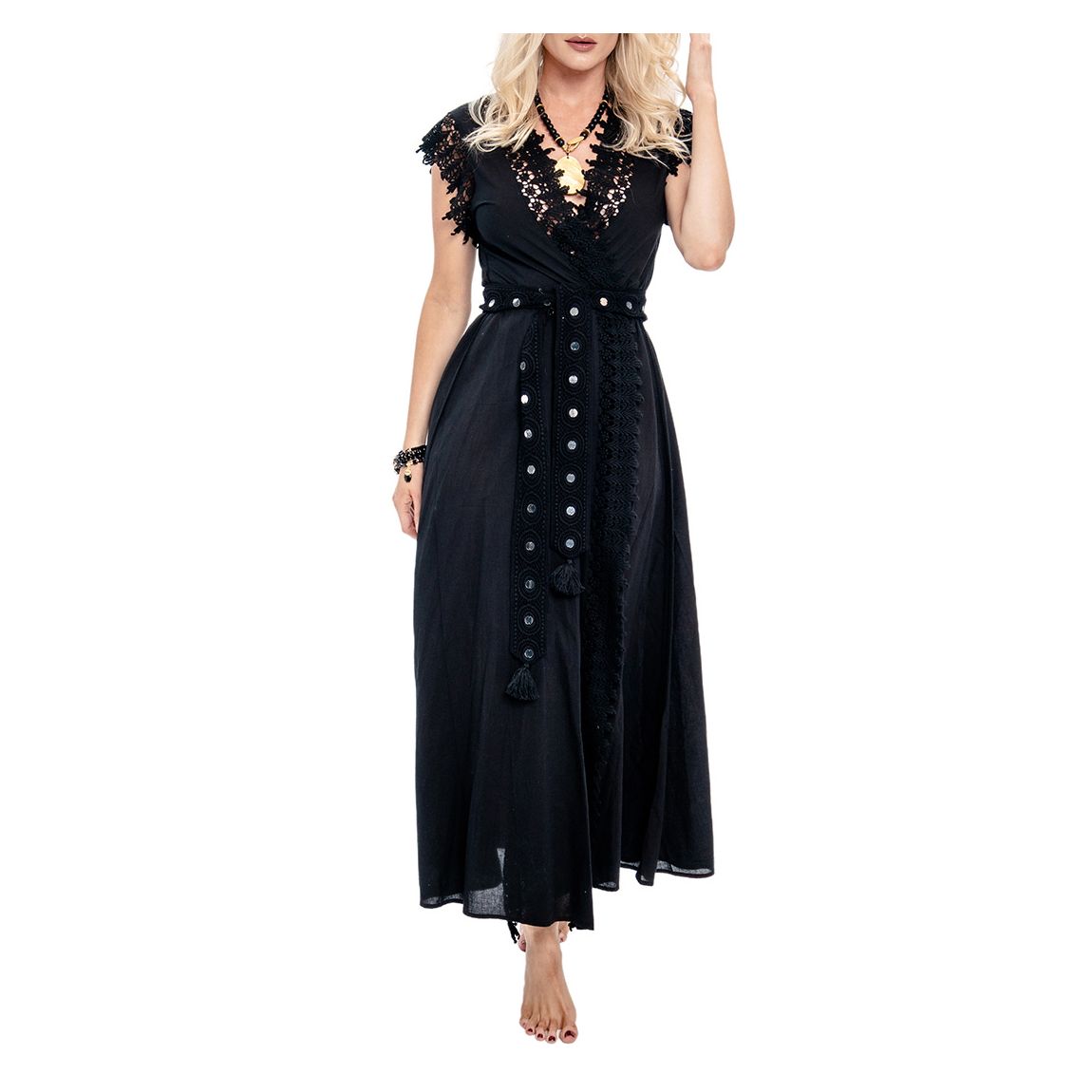Effie Kimono Black main product photo