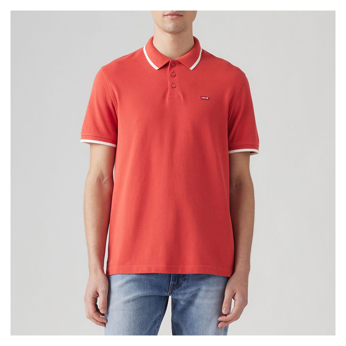 Red Tipped Cotton Polo Shirt main product photo