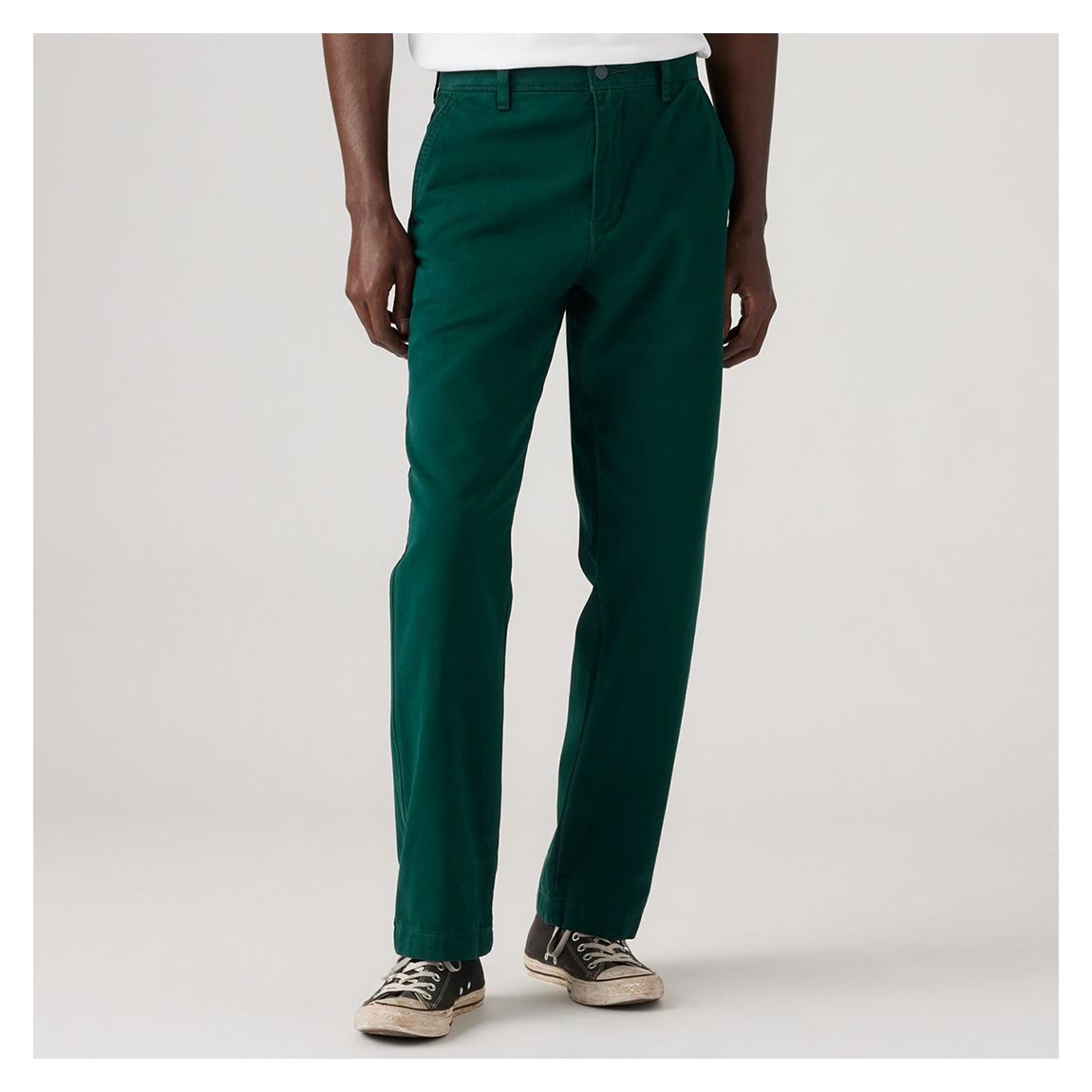 Green Authentic Straight Leg Chino Trousers main product photo