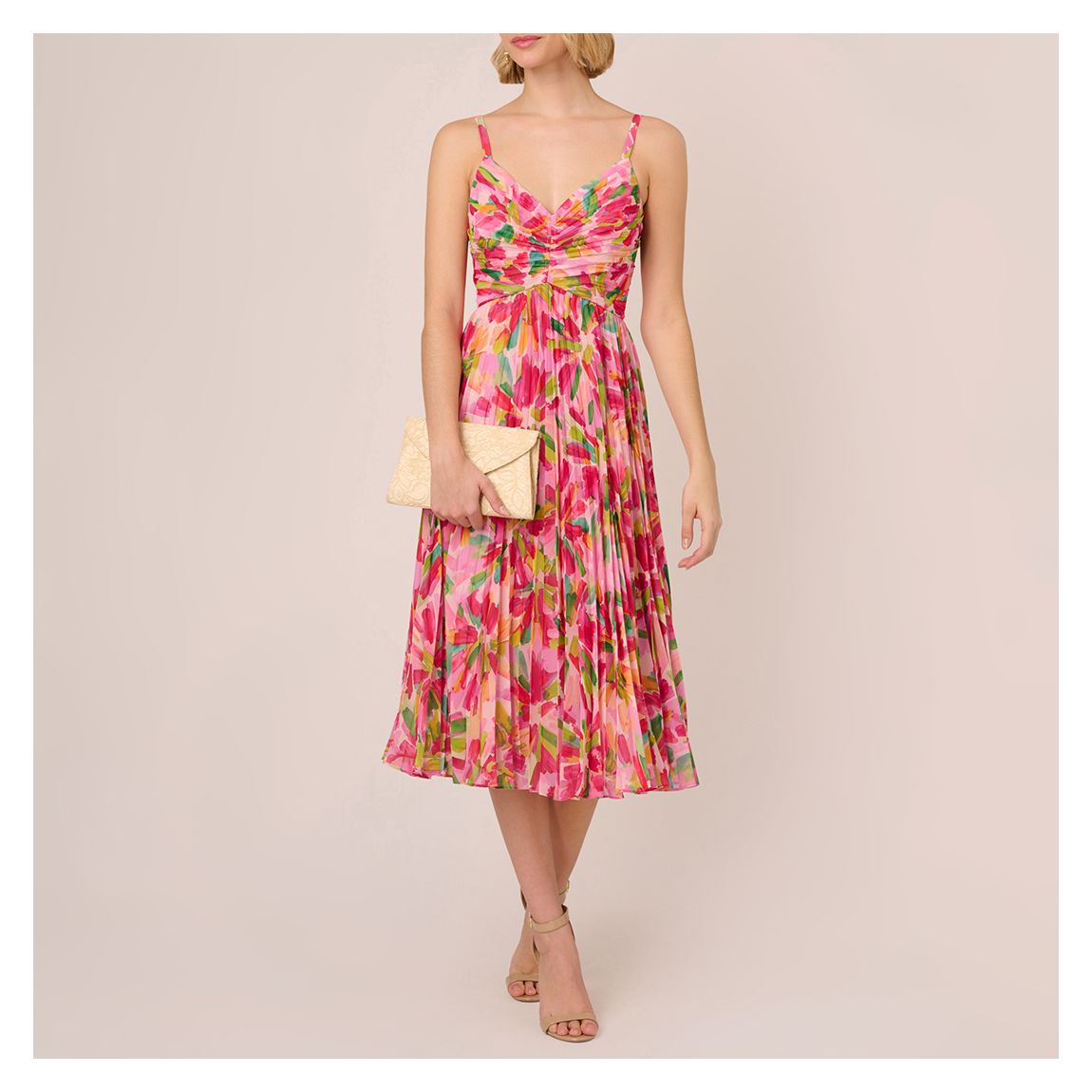 Pink Floral Swing Dress main product photo