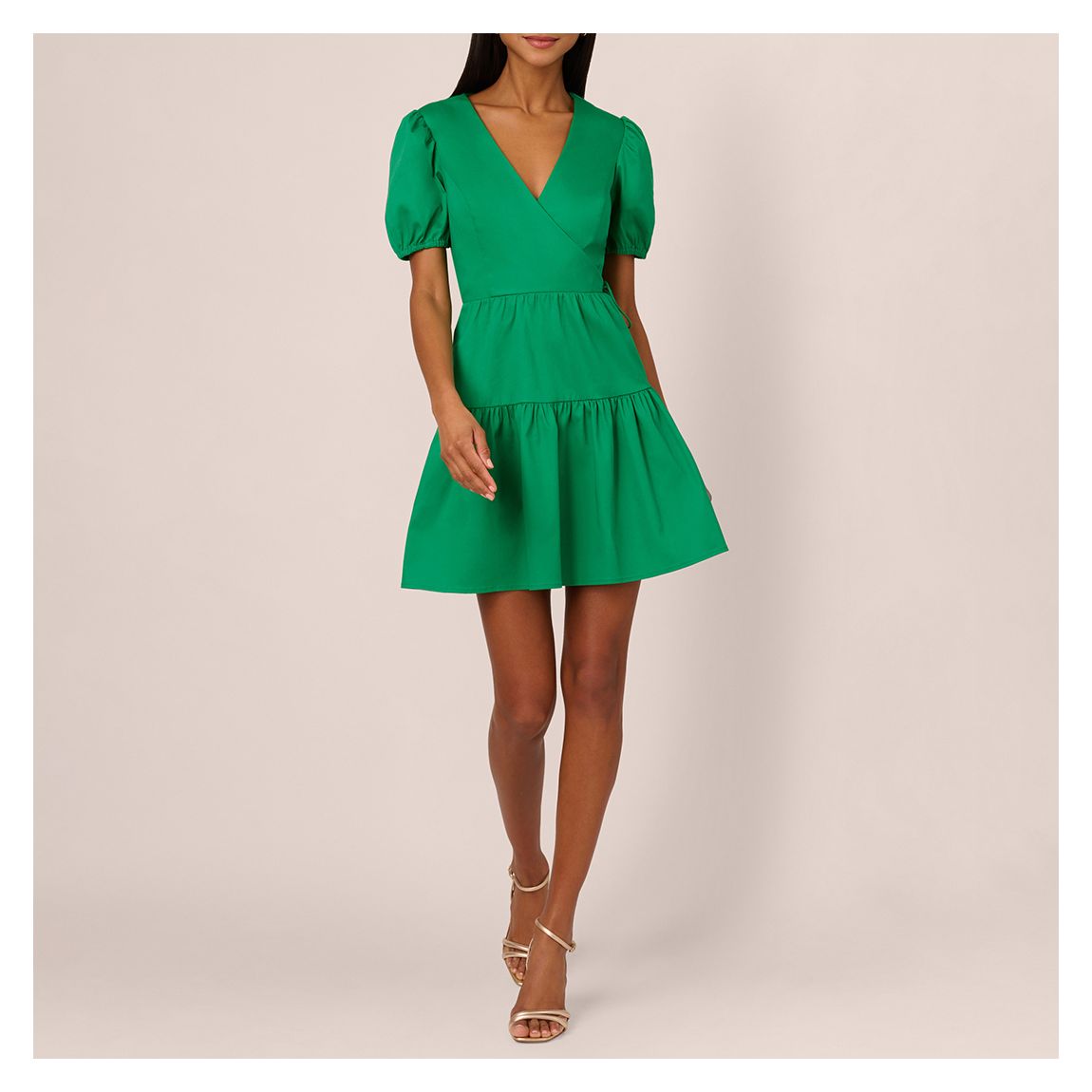 Emeral Tiered Puff Sleeve Mini Dress main product photo