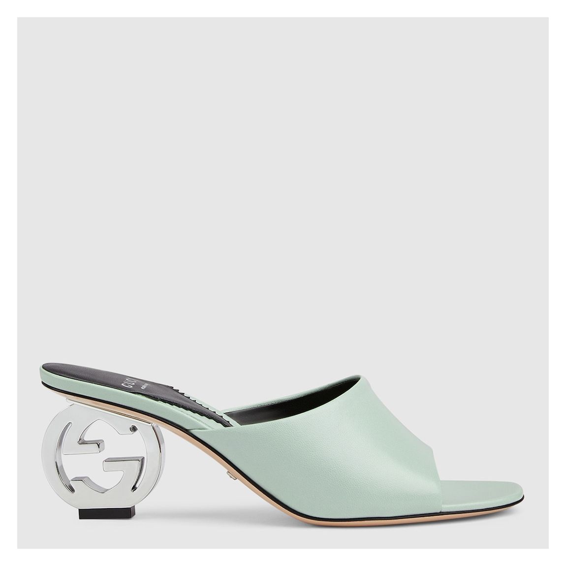 Women's Green Bella Interlocking G Heeled Sandal main product photo