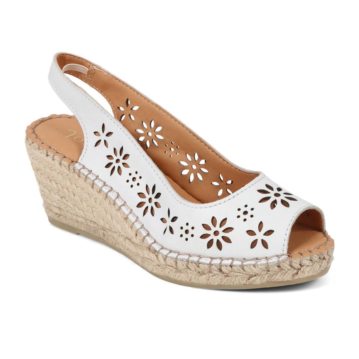 White Reina Wedge Espadrilles main product photo